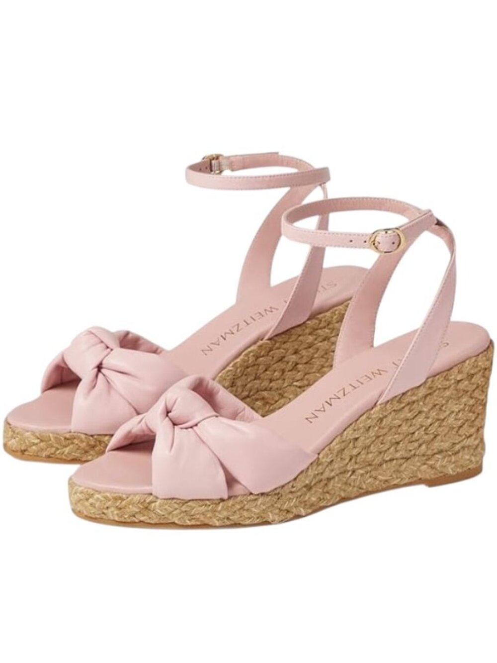 Stuart Weitzman Playa Espadrille Knot Wedge, Ballet/Natural, US 7 B